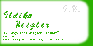 ildiko weigler business card